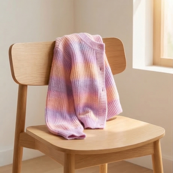 Women’s Pastel Striped Cardigan Set - Picture 8 of 10